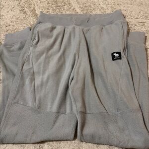 Abercrombie & Fitch Light Gray Fleece Pants